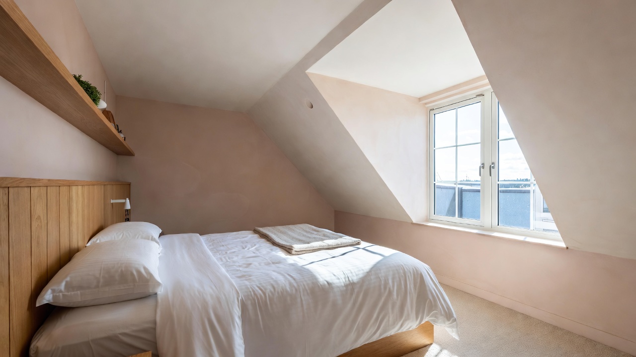 Lichte zolderruimte met dakkapel
