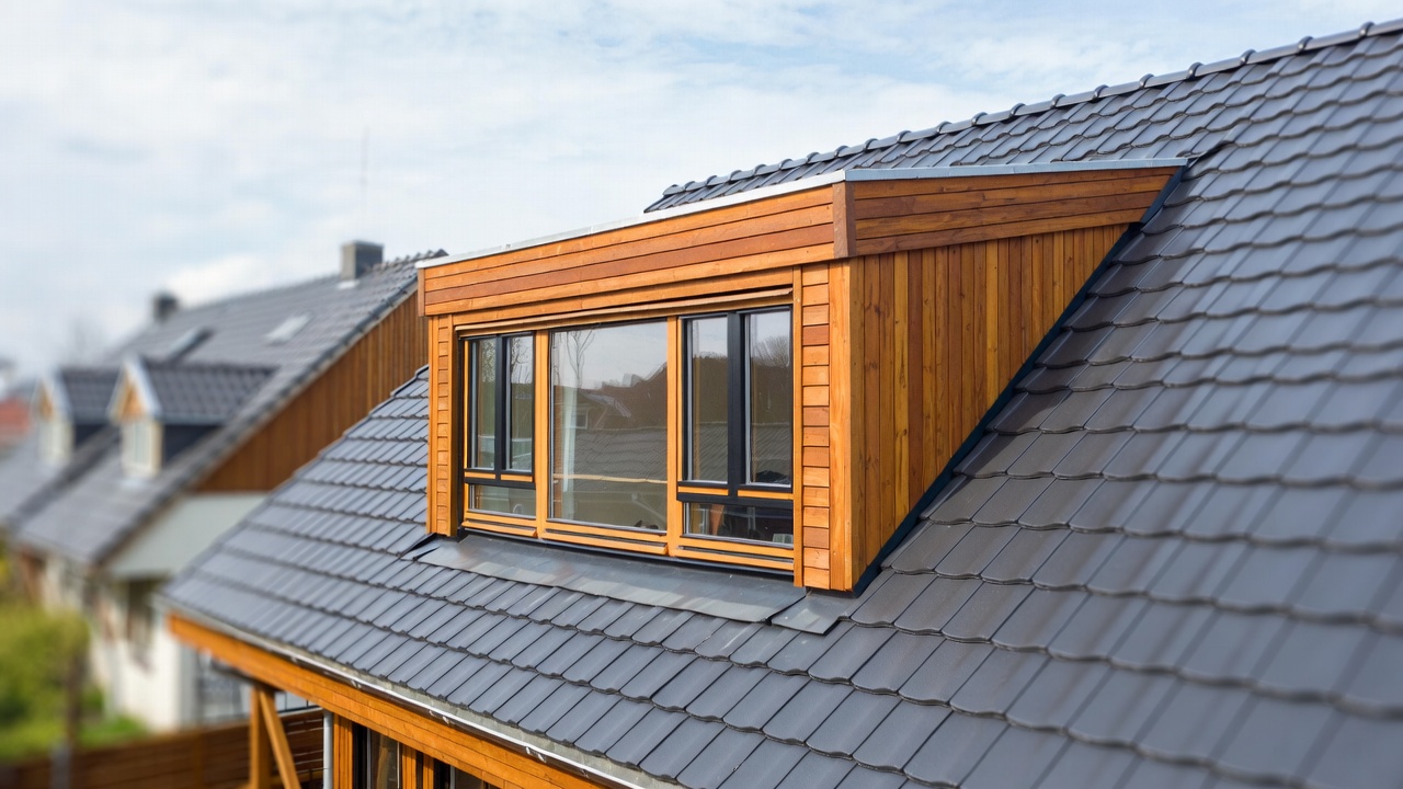 Vakman inspecteert dakkapel